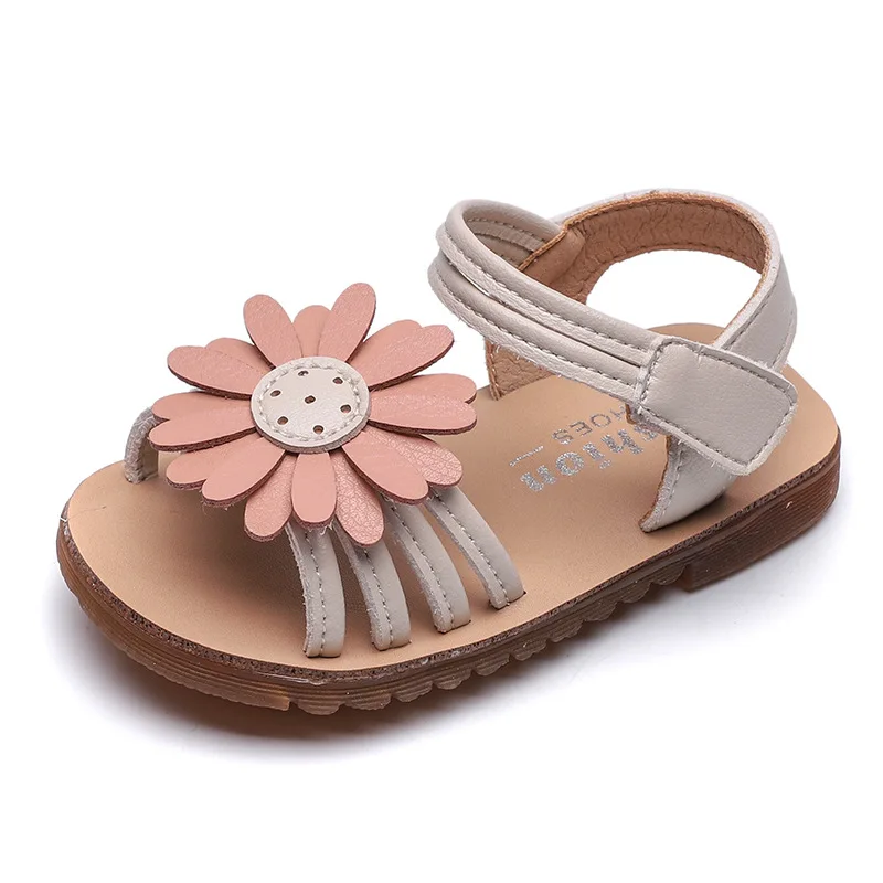 

Girls' Sandals 2021 Summer New Sweet Sun Flower Princess Shoes Baby Fashion Breathable Hollow Toddler Shoes