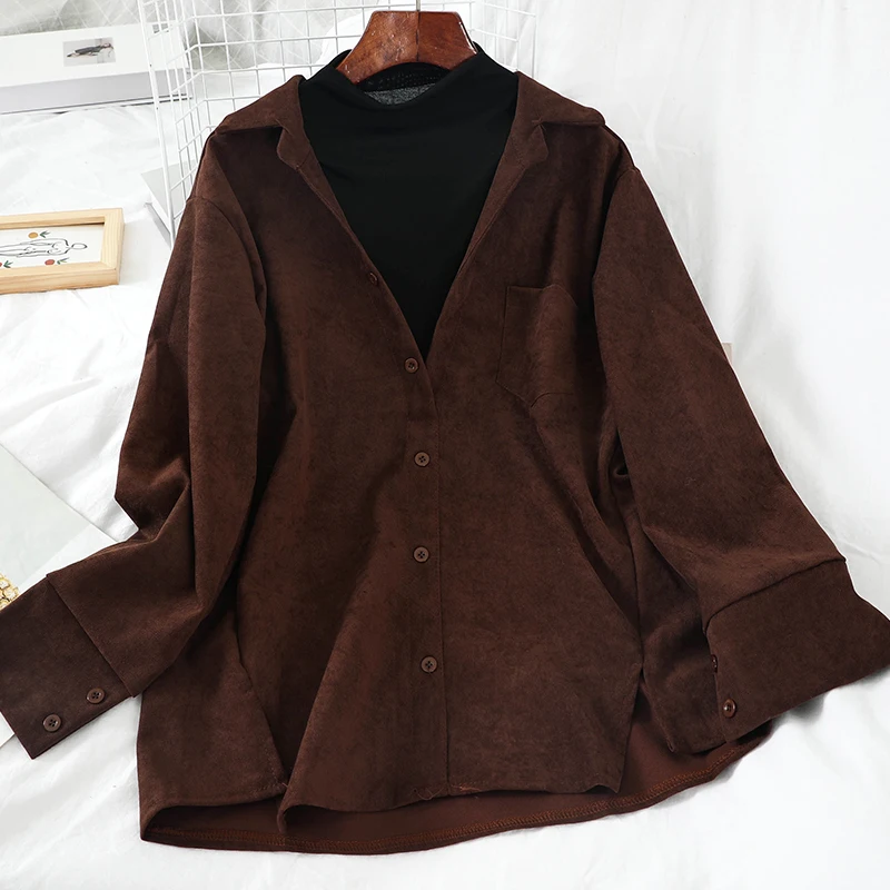 Gaganight Лоскутная винтажная женская блузка с длинным рукавом Половина Водолазка