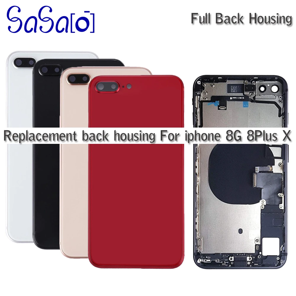 5 шт. Замена для iphone 8 8G Plus X XR XS MAX задняя средняя рамка Шасси Полный Корпус в сборе крышка батареи с гибким кабелем