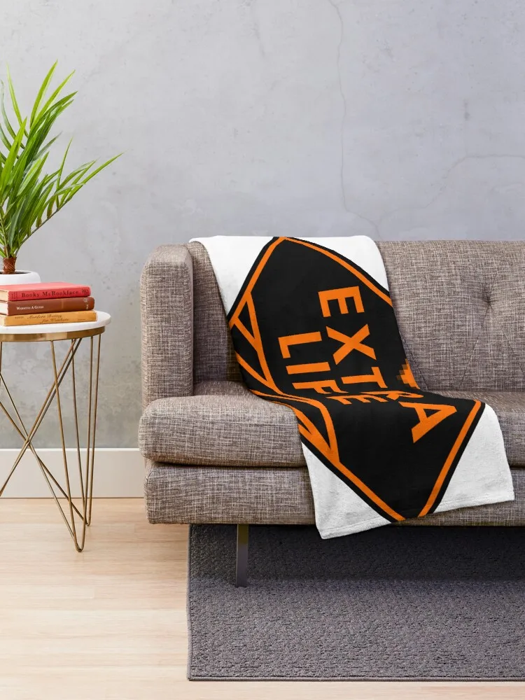 Extra Life Orange Throw Blanket Soft Sherpa Bed Sheet Single Knee Office Nap | Дом и сад