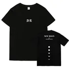 Мини-футболка в стиле K-POP aoa 6-го мини-альбома с принтом Луны и надписью, футболка унисекс с круглым вырезом и коротким рукавом, женская футболка