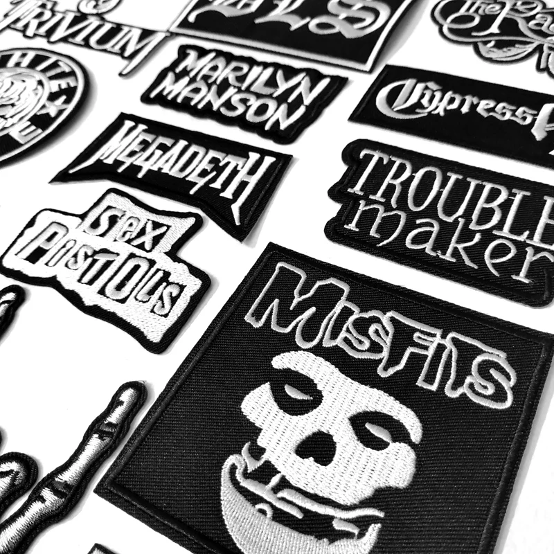 Черно-белые нашивки с вышивкой для футболки наклейки на джинсы | Дом и сад