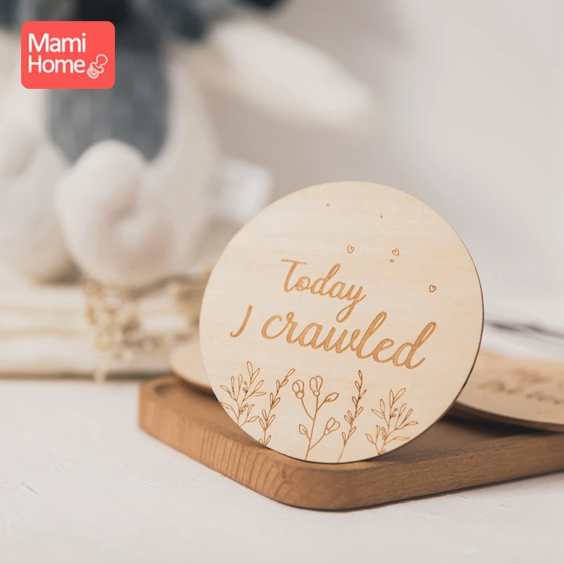 5 шт./компл. Новорожденные деревянные двухсторонние узорные важные карточки