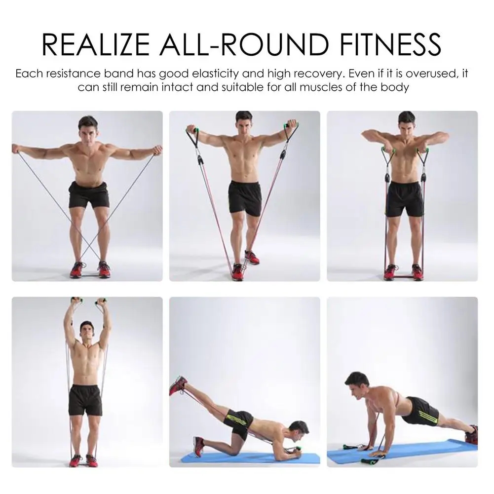 

11 Pcs/Set Resistance Bands Latex Yoga Training Pull Rope Gym Elastic Bands Muscle Strength Training Expander For Fitness Access
