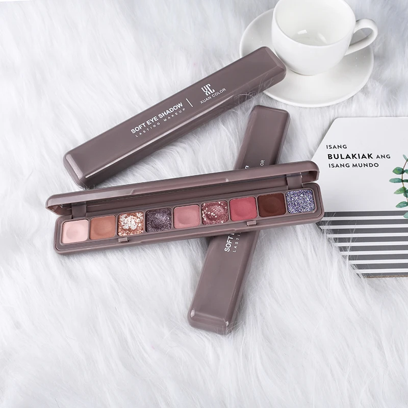 9 Цвета Модная палитра теней для век Матовый Блеск мерцающие тени Nude