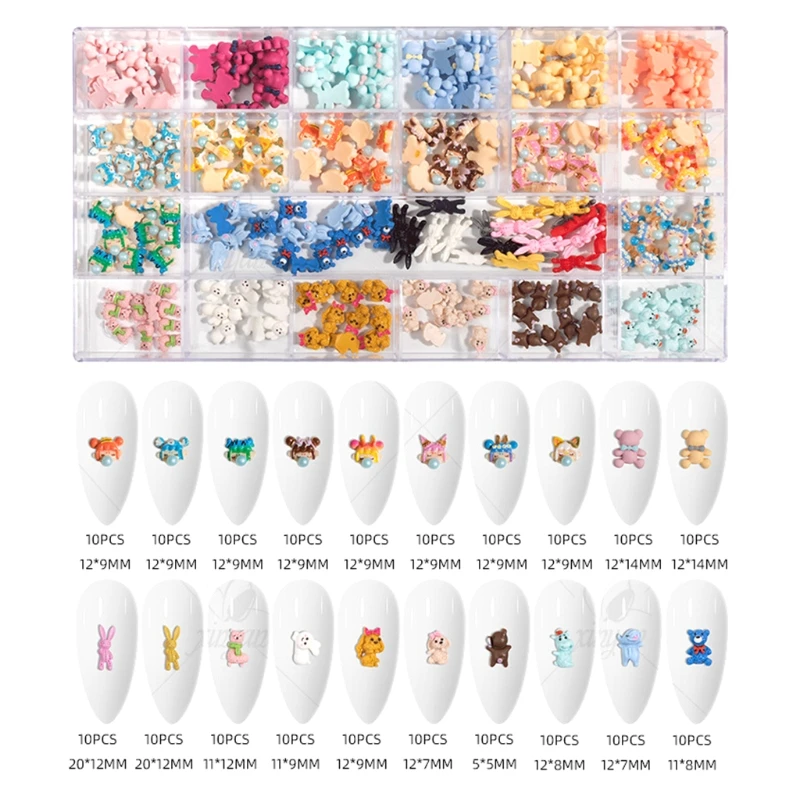 

Nail Studs For Nail Art Nail Art Charms Nail Foils Nail Art Kit Bear Bows Applique Nail Stickers Box Nail Candy Jewelry