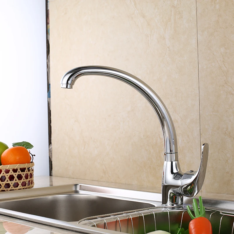 

Kitchen Faucet 360 Degree Swivel Solid Zinc Alloy Kitchen Mixer Cold and Hot Kitchen Tap Single Hole Water Tap