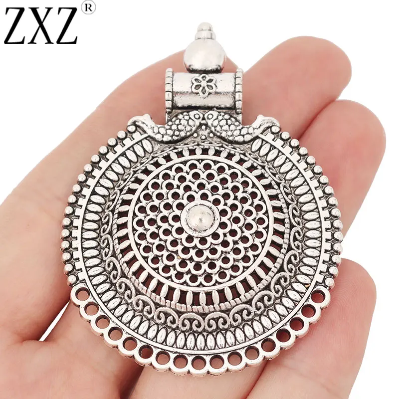 ZXZ 2 шт тибетские серебряные большие богемные многожильные соединители подвески