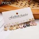 ZYZQ новые акриловые простые серьги-бабочки набор ins творческий темперамент бабочка 5 пар серег для женщин оптовая продажа ювелирных изделий