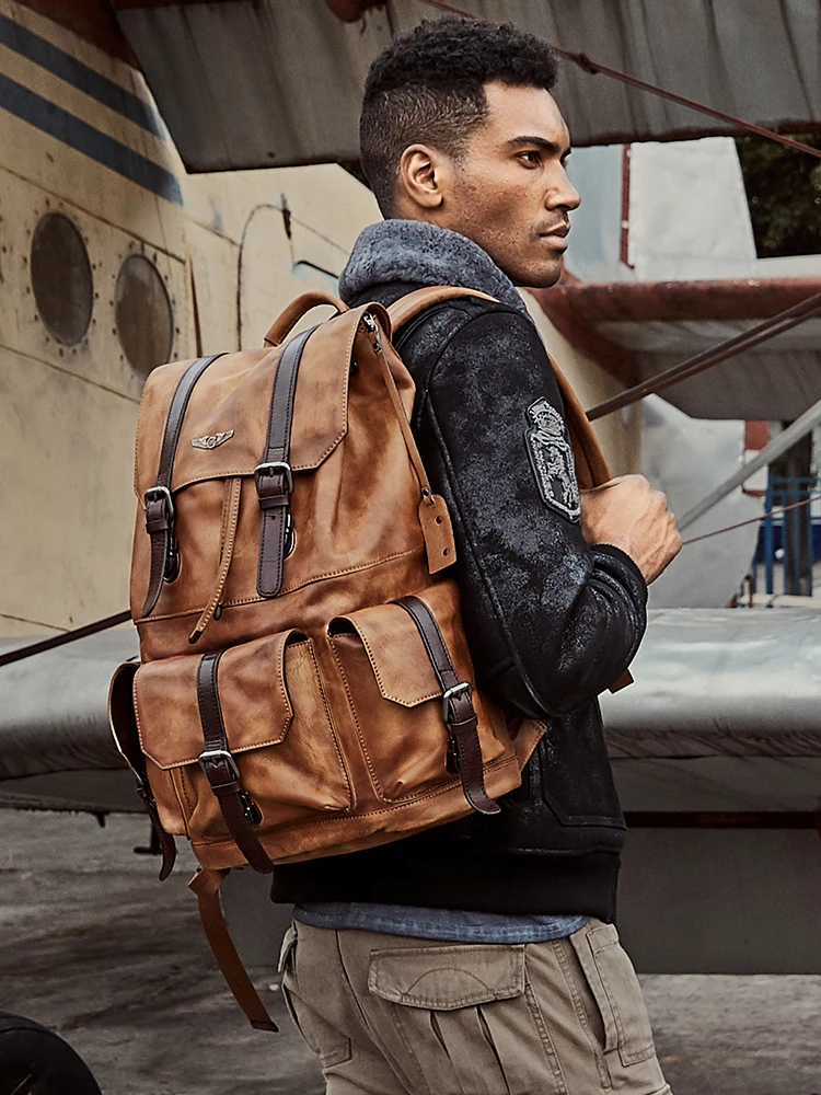 Вместительная дорожная сумка для мужчин рюкзак альпинизма ручной работы из