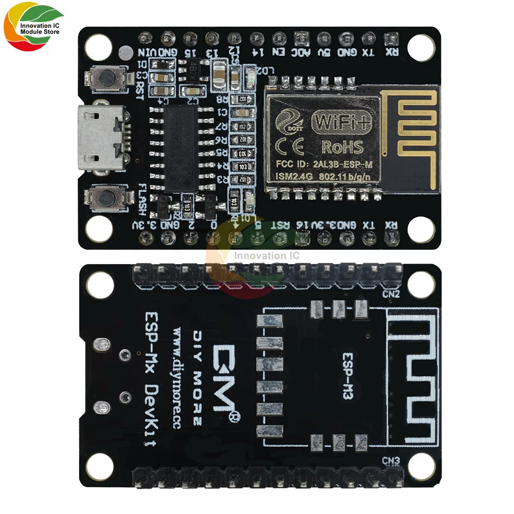 

Ziqqucu ESP8285 NodeMCU-M Development Wireless WiFi Serial Compatible with Nodemcu Micro usb Nodemcu V3 V3.0 3.0 GPIO PWM IIC IO