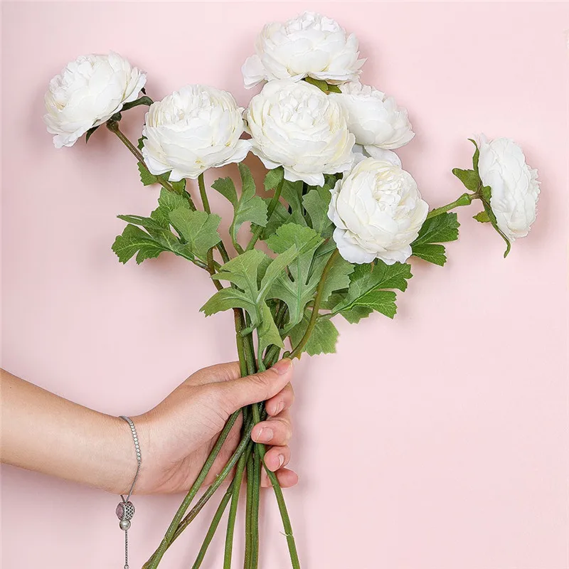 Искусственная шелковая искусственная Западная роза цветок пион Свадебный букет