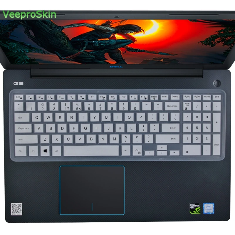 Ноутбук силиконовый чехол для клавиатуры Dell Inspiron I15 3567 3559 3576 3583 3585 5566 5583 5584 15 6