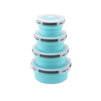 silicone collapsible food storage containers set storage with lids round silicone lunch containers microwave freezer