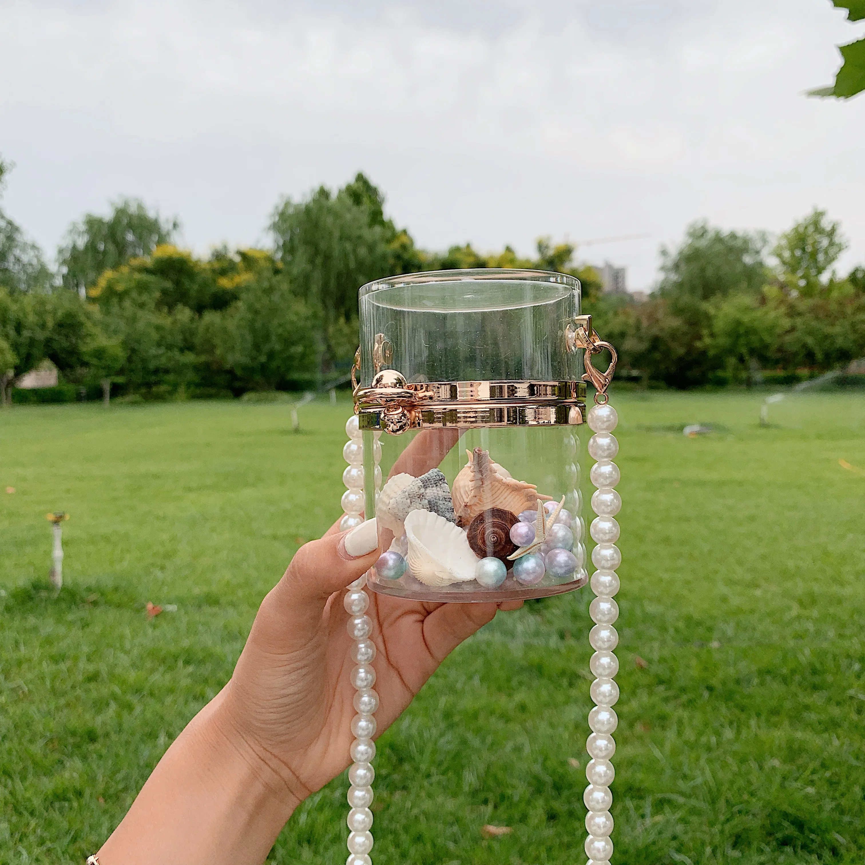 2020 летняя Прозрачная Круглая мини сумка через плечо из ПВХ женская дизайнерская