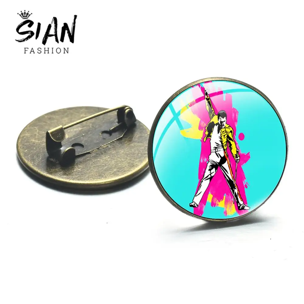 Азиатских новый дизайн Меркьюри металлическая брошь значок с группой Queen