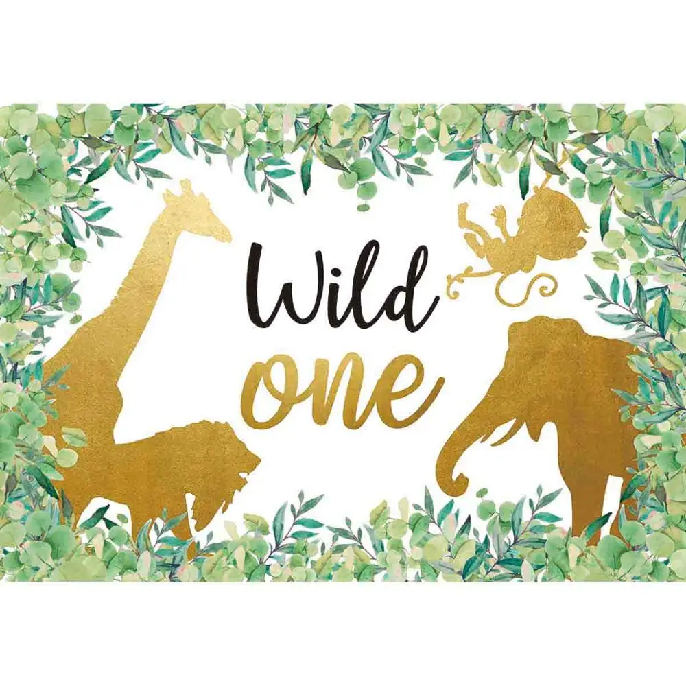 Allenjoy сафари день рождения фон дикий один джунгли животное Вечеринка десерт