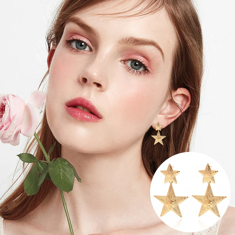 

WYBU Gold Dangle Earrings for Women Unusual Earrings 2021 Trend bts brincos para as mulheres Jewelry Accessories Vintage Rings