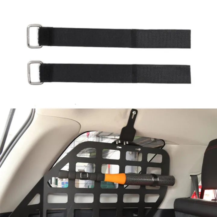 

for Toyota 4Runner Car Interior Adjustment Protection Bandages Stainless Steel Buckle Black Braid Woven Cloth Accessories