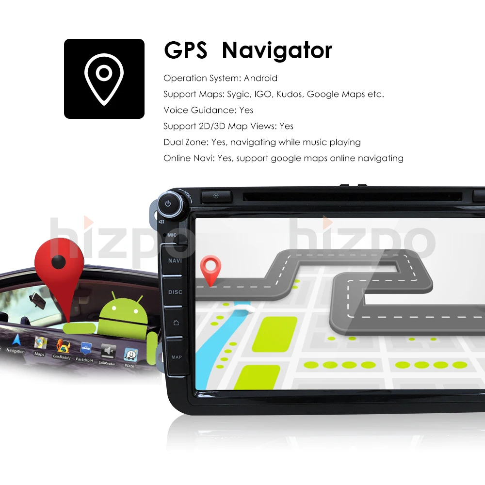 Ossuret 1024*600 android 9,0 автомобильный DVD Navi Стерео для V W Volkswagen SKODA GOLF 5 Golf 6 POLO PASSAT B7 T5 CC J ETTA TIGUAN 2 грамма