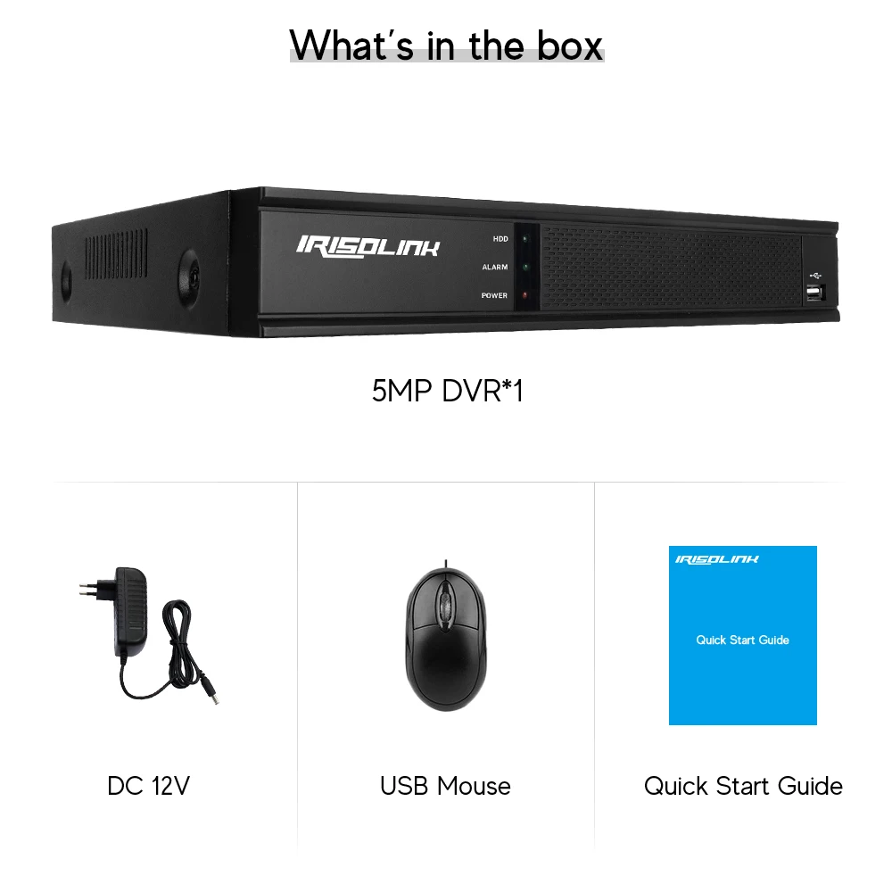 Ирисолинк 5МП 8Кан AHD DVR 5 в 1 ГИБРИД H.265 Секьюрити Рекордер для 5МП/4МП 1080P TVI CVI Аналоговых Камер С Детектором Движения.