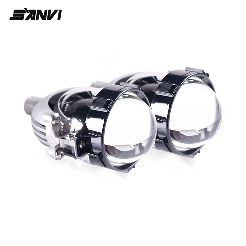 

SANVI Hot Sale Car Conversion Kit Parts Bi LED Projector Lens Headlight 12v H4 for kia k5 Motorcycle Headlight Automatic LED Car