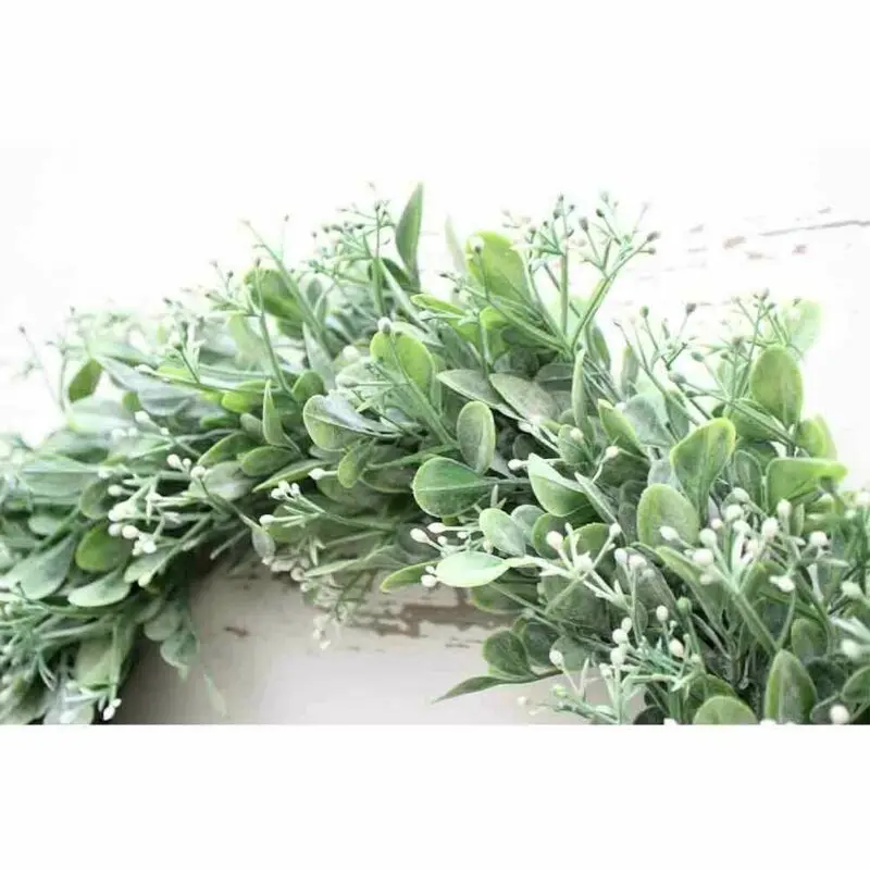 

40cm Topiary Wreath Artificial Green Leaves Door Wall Window Hanging Garland Party lower Outside Decor Home Decor