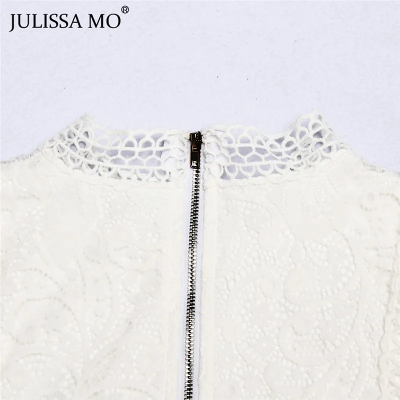 JULISSA MO белые кружевные блузки рубашки женские осенние сексуальные открытые рубашки с длинным рукавом футболки модные милые цветочные вязаные крючком женские топы