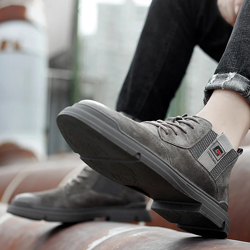

Leisure Shoes Mens Shoes Casual Leather Black Causal Men Fashion 2020 New Breathable Hot Sale Spring