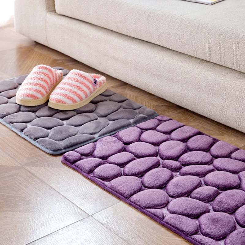

40*60cm Colorful Bath Mat Bathroom Memory Foam Mat Carpet Water Absorption Rug Floor Anti Slip Soft Rug Mats Kitchen Carpet