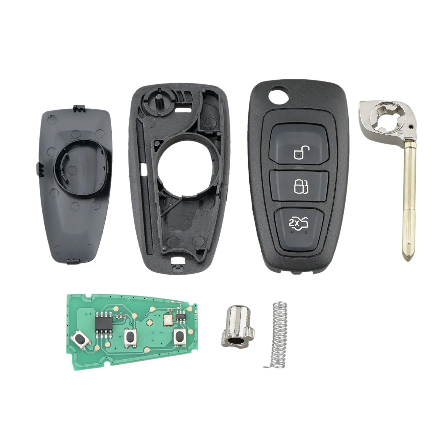 BHKEY 433 МГц 3 кнопки дистанционного ключа автомобиля для Ford 4D60/4D63 чип Focus Mondeo 1999-2007 FO21