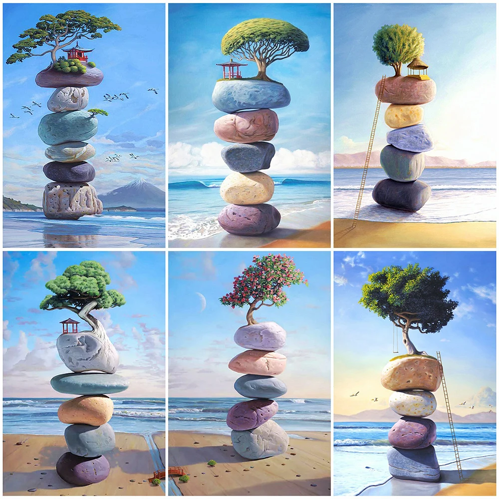 

Картина из квадратных страз с изображением пейзажа, настенное украшение