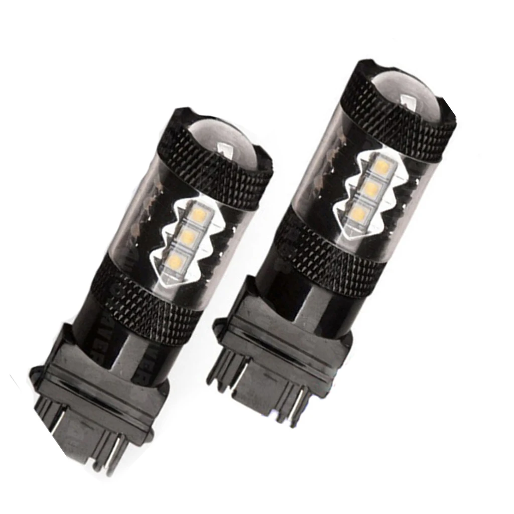 

2 Pieces Cool White 3157 2828 80W Backup Reverse Tail Brake Stop LED Light Bulbs