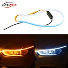 304560 см полоса мигающий светодиодный DRL дневные ходовые Светильник лампы сигнала поворота Стоп-сигнал Ангельские глазки Тай светильник s украшения 4x4 аксессуары