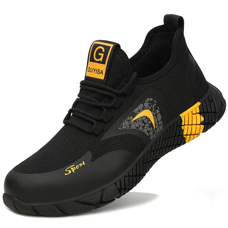 

Male Indestructible Work Shoes Sneakers Men Boots Anti-puncture Safety Shoes Men Anti-smash Work Boots Steel Toe Shoes Footwear
