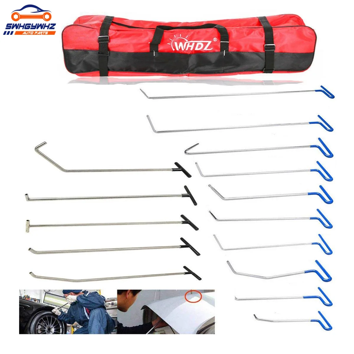 comprar Ferramentas De Reparo Do Dente Do Automóvel Kits De Reparação Paintless Dent Para O Corpo Do Carro Auto Mossas Remoção De Danos Causados Por Granizo Conjunto Inoxidável
