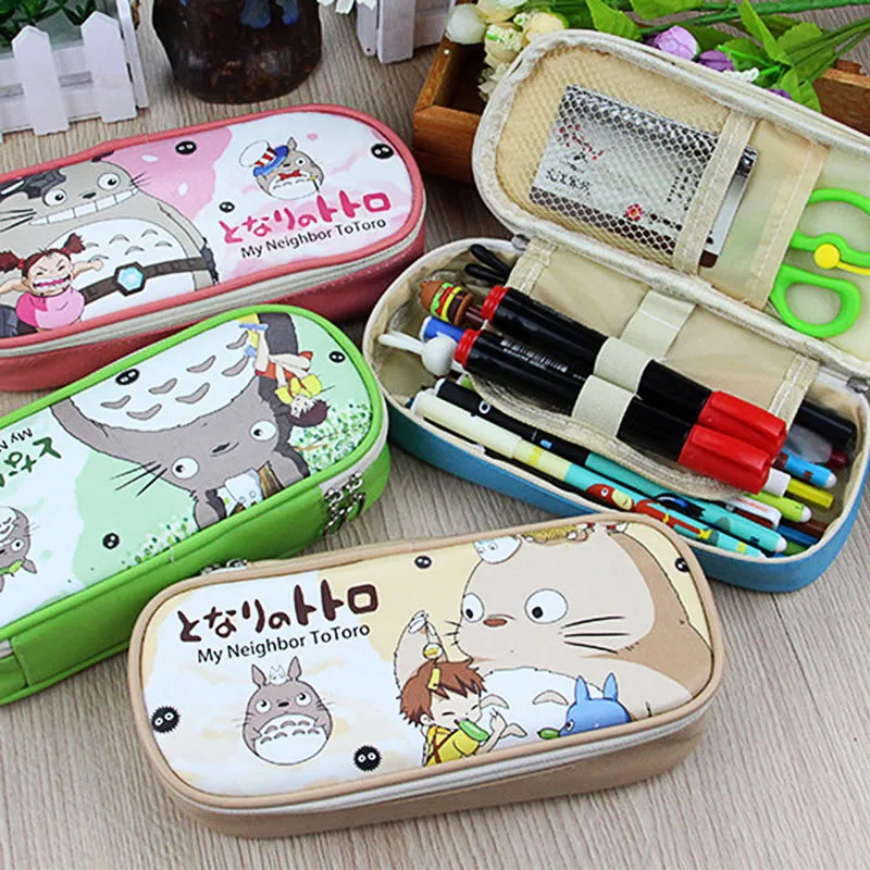 Kawaii PU Чехол-ручка милый чехол-карандаш с животными Большой Вместимости
