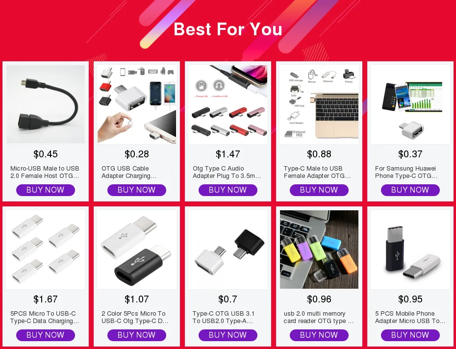 5 шт. Micro-USB-C type-C адаптер для зарядки данных удобный общий для смарт-продукта Otg данных зарядное устройство 2 цвета