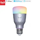 Йи светильник смарт-лампы в виде 1SE светодиодные лампы E27 6 Вт RGB Беспроводной голос Управление красочные светильник 100-240 В светодиодный свет для Google Assistant Alexa