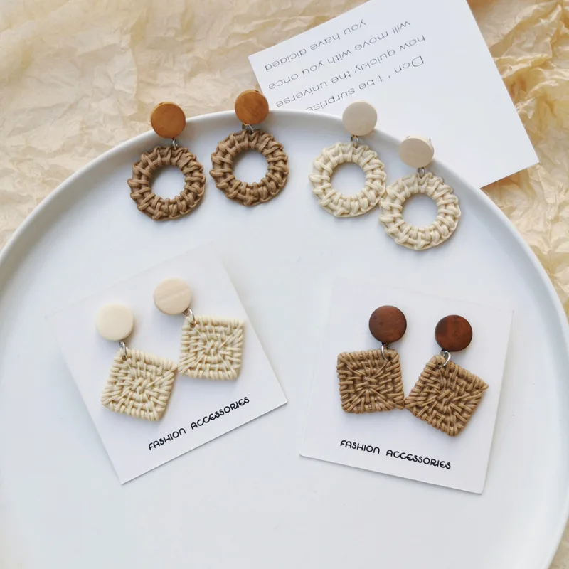 Новое поступление Зима геометрические массивные серьги минималистичные