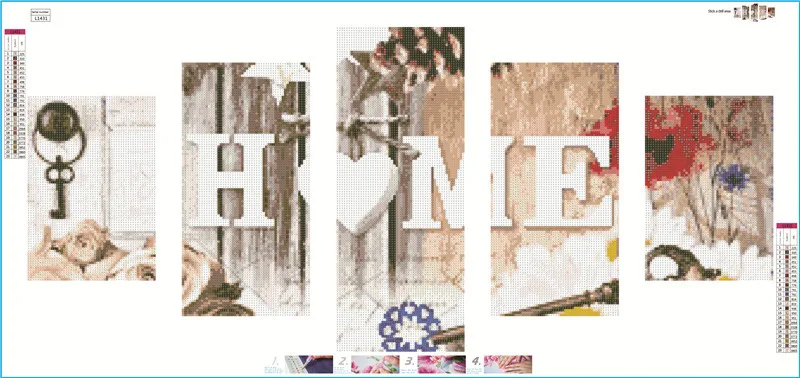 

Family Home 5D DIY Diamond Painting Cross Stitch Kits Full Square Round Drill Embroidery Rhinestones Picture Home Decor