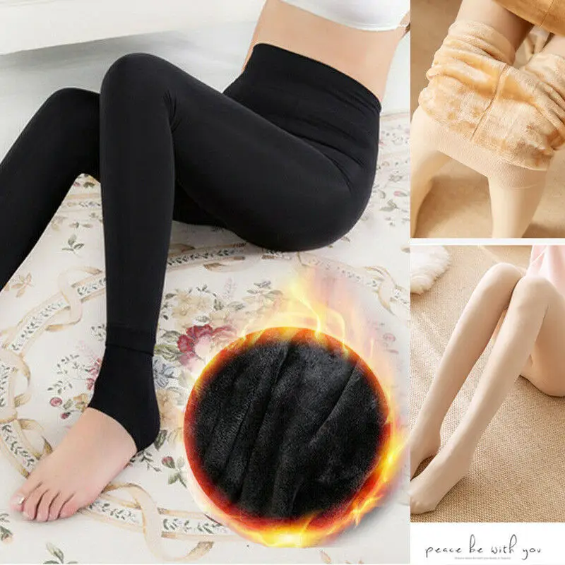 

2019 Hot Women Winter Cashmere Stockings Thicken Warm Wool Tights Pantyhose Seamless Socks
