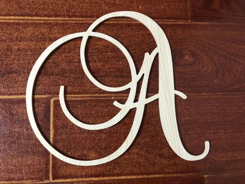 

Customized personalized Large letters Wooden Letter Wooden Monogram Wall Hanging Wooden Letters, Cursive Wood Letter