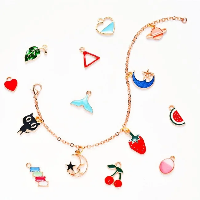 

1 Pack of 100 Small Alloy Pendants, Diy Bracelets, Necklaces, Earrings, Jewelry Pendants, Stars,Moons,DIY Decorative Accessories