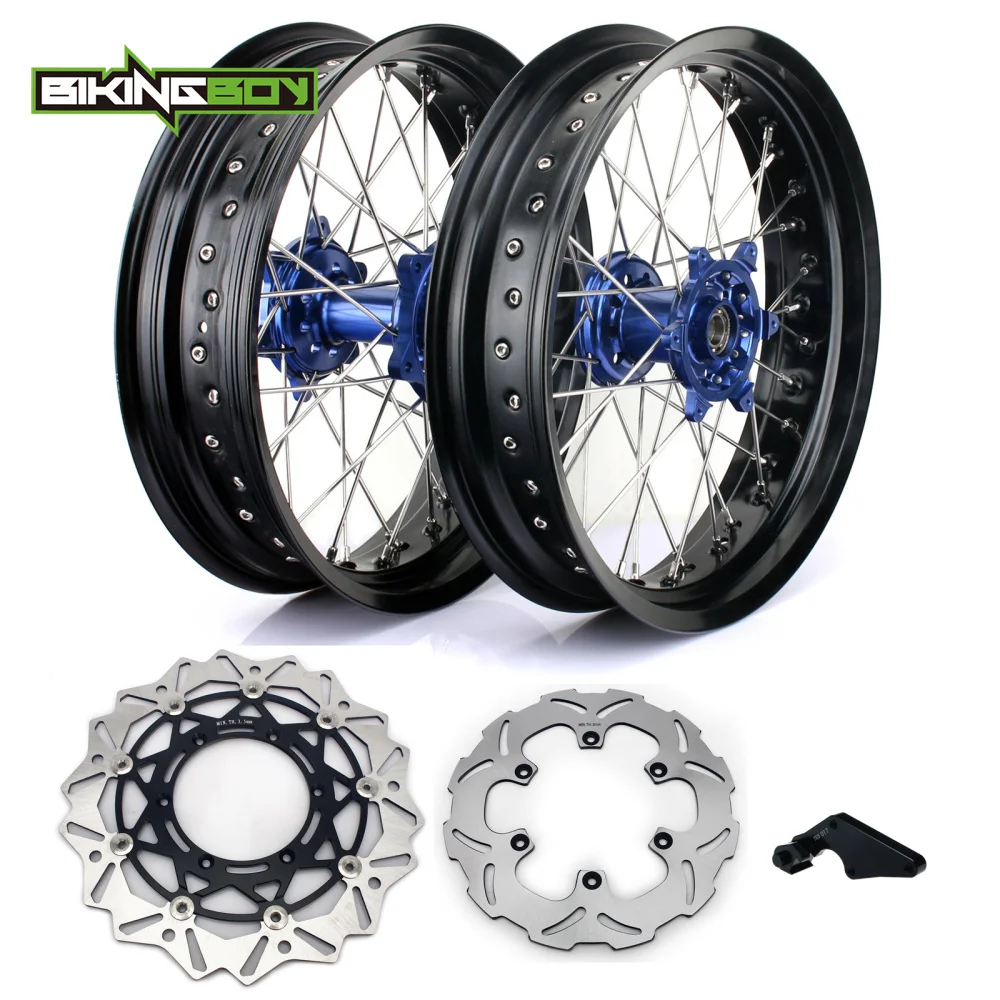 BIKINGBOY 3 5/4 5 17 &quotSupermoto передние задние колеса диски ступицы кронштейн для Yamaha YZ 250 450