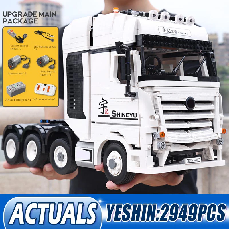 

Yeshin 20005 High-tech Remote Control Vehicle Compatible with Arocs Truck Car Model Building Blocks Bricks Kids Christmas Gifts