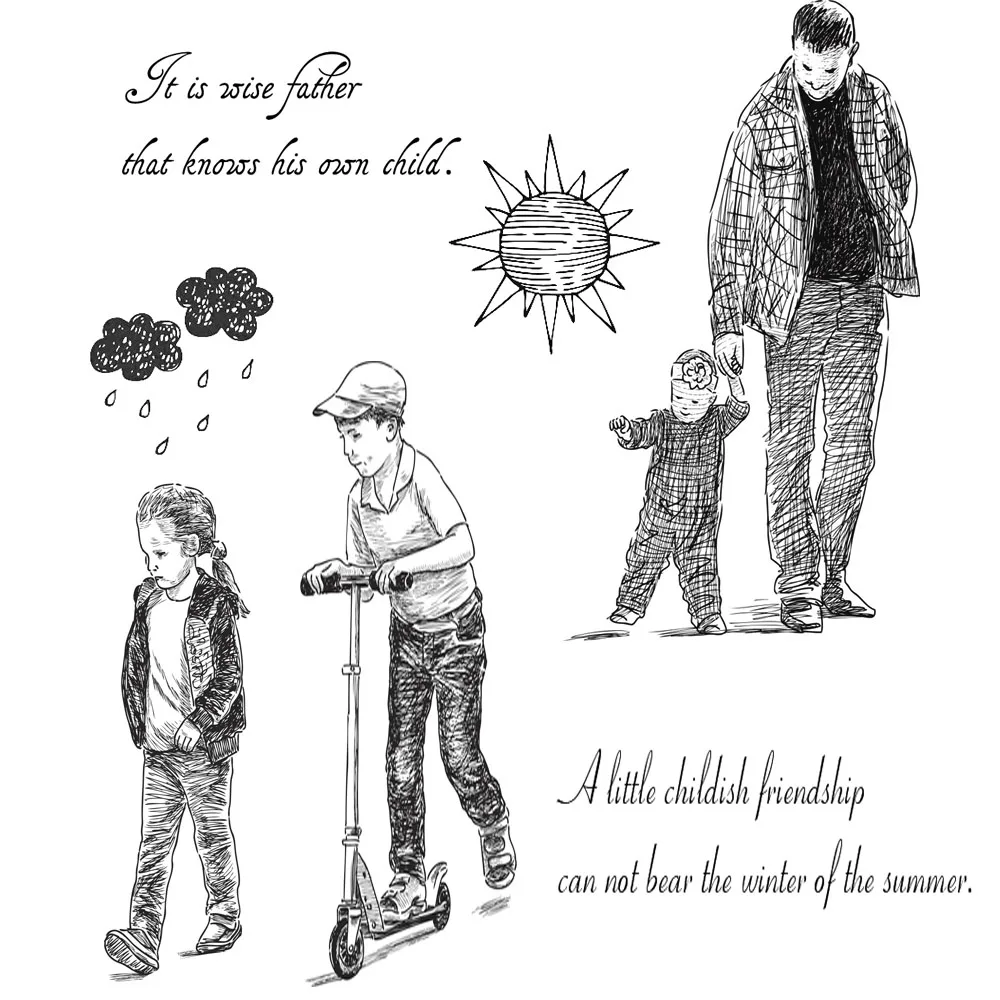 

DABOXIBO Family Member Clear Stamps Mold For DIY Scrapbooking Cards Making Decorate Crafts 2020 NEW Arrival