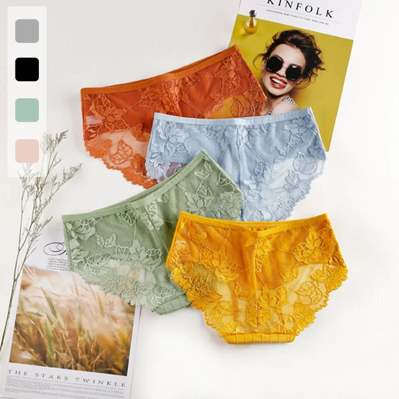 Женское нижнее белье NORNS дышащее японское кружевное хлопковое на весну и лето