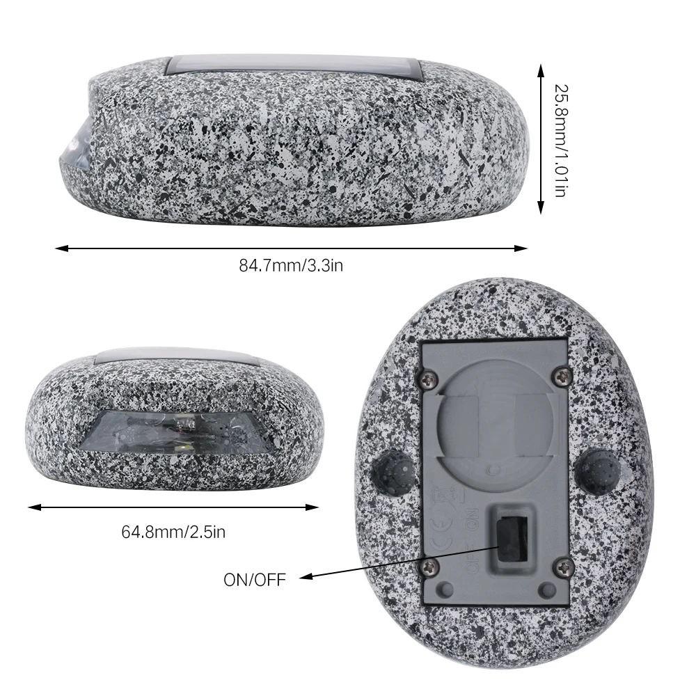 Солнечная лампа для украшения сада светильник па каменная галька ландшафт