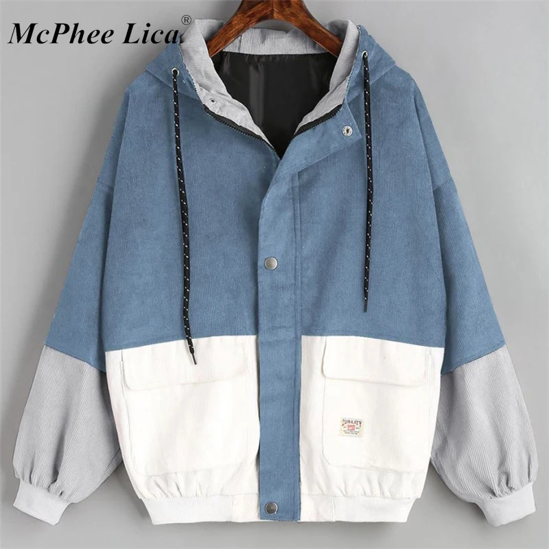 Женская Вельветовая куртка с длинным рукавом на молнии|Женские куртки| |